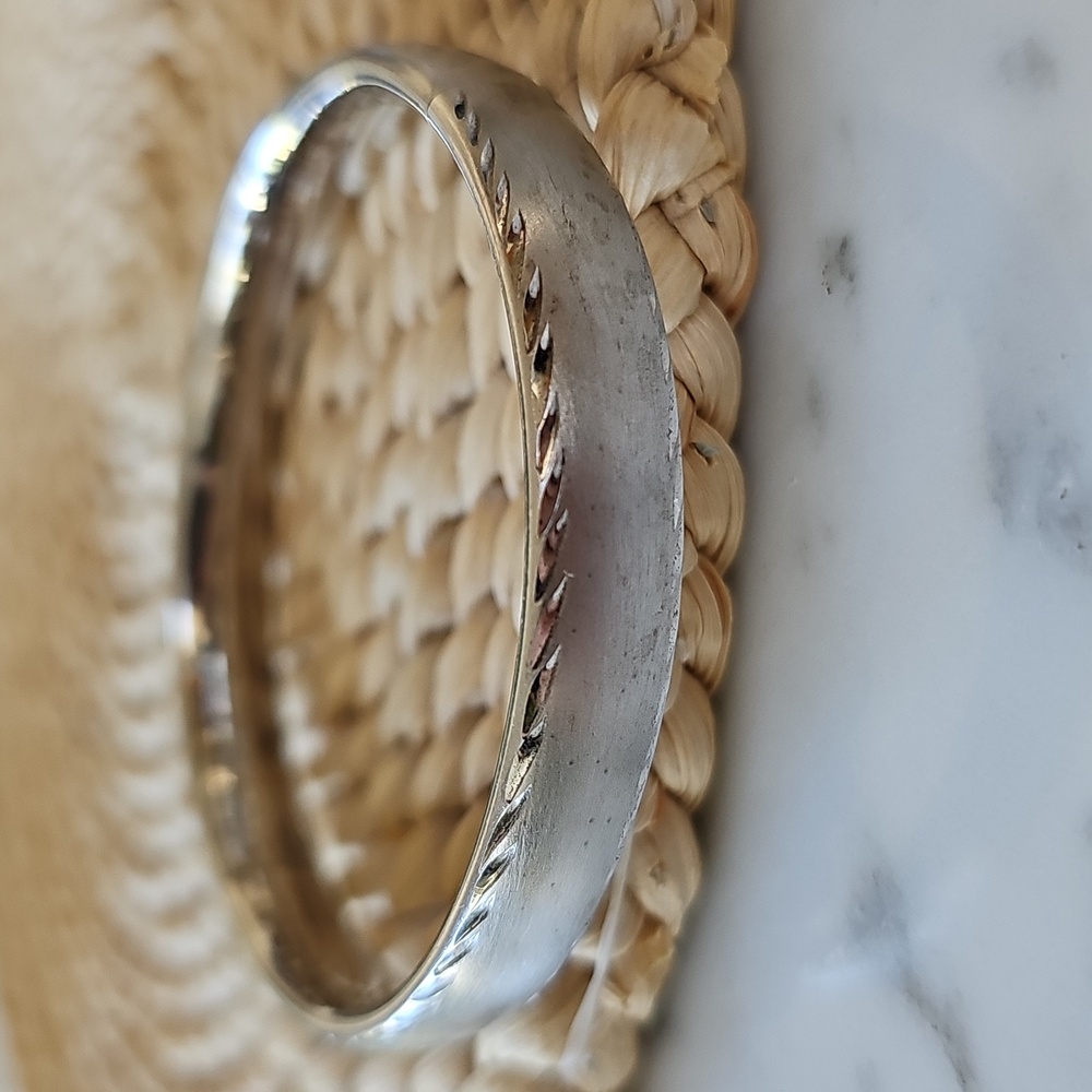 Vintage Bojar Sterling Silver Hinged Bangle Bracelet